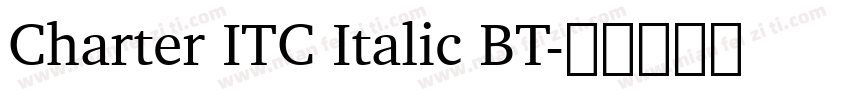 Charter ITC Italic BT字体转换